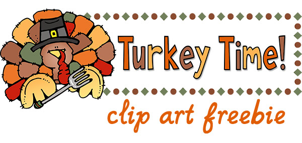 Turkey Time Clip Art Topper FREEBIE