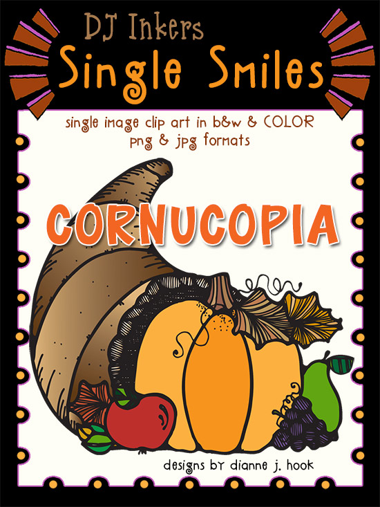 Cornucopia - Single Smiles Clip Art Image