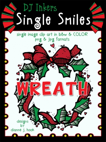 Wreath - Single Smiles Clip Art Image