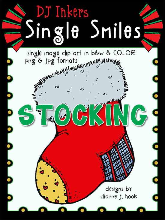 Stocking - Single Smiles Clip Art Image