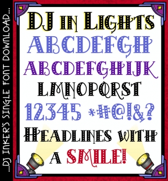 Type a bold statement or headline with our DJ in Lights art deco font