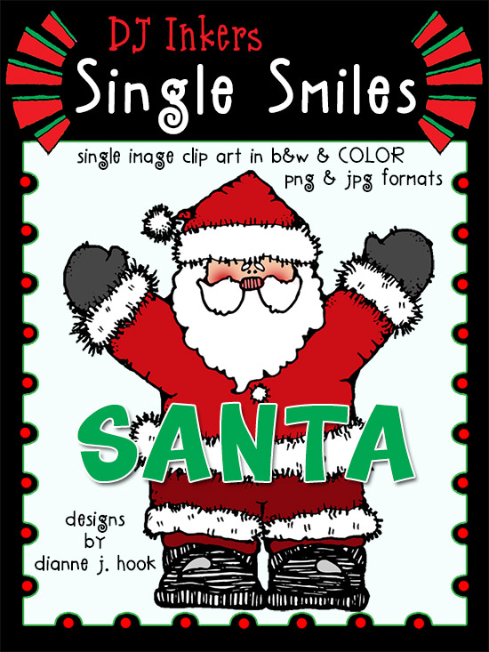 Santa - Single Smiles Clip Art Image