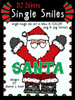 Santa Clip Art - Single Smiles Image