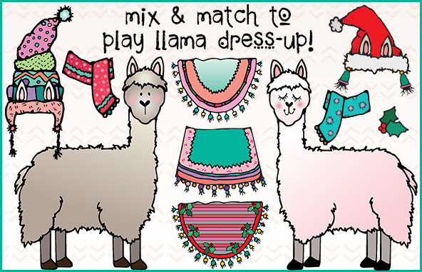 Llama dress up clip art by DJ Inkers