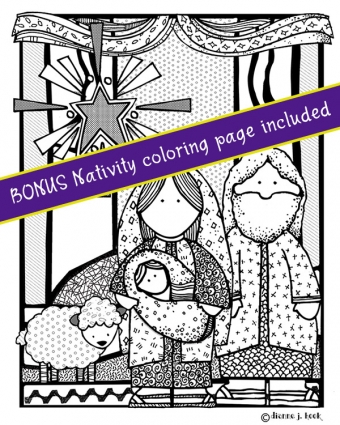 DJ Zen-Doodle Nativity Clip Art Download