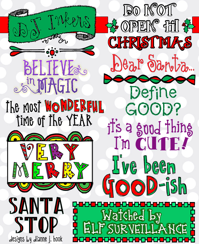 Very Merry Sayings Clip Art Download