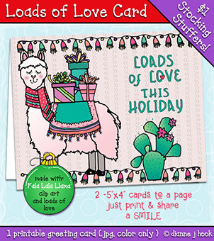 Loads of Love Holiday Card - Printable Download