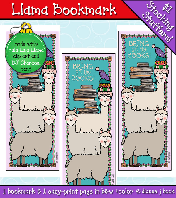 Llama Bookmark Printable Download