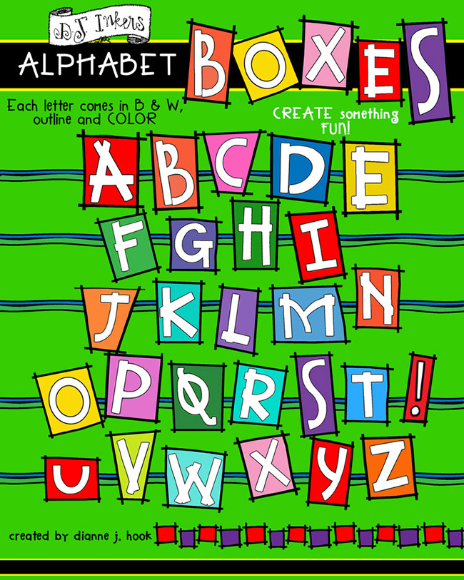 Boxes Clip Art Alphabet Download