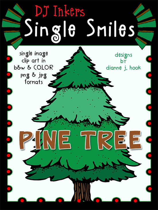 Pine Tree - Single Smiles Clip Art Image