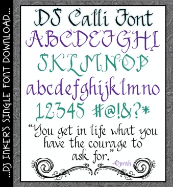 Add a touch of class to your headlines with this calligraphy font by DJ Inkers