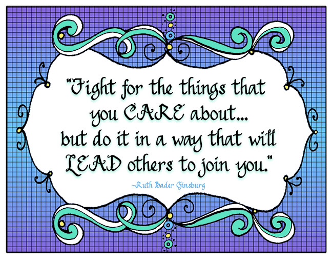 Ruth Bader Ginsberg quote with calligraphy font by DJ Inkers