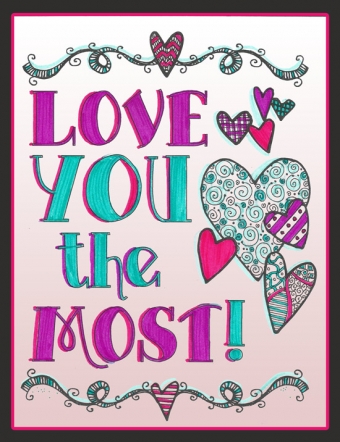 Love You Most Printable Coloring Page