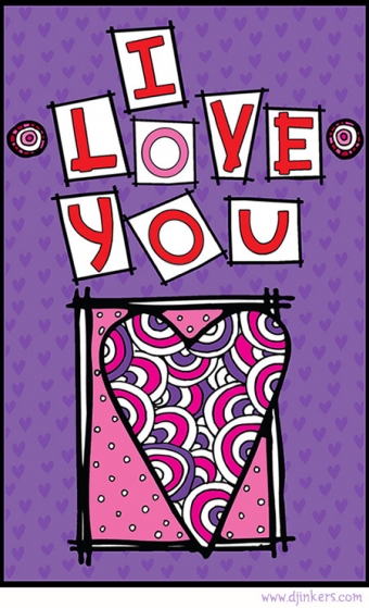 I Love You Printable Coloring Page