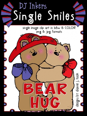 Bear Hug - Single Smiles Clip Art Image