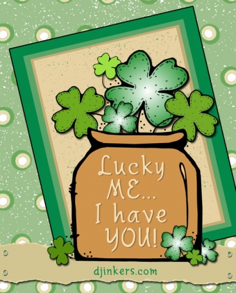 Clover Bunch - Single Smiles Clip Art Image