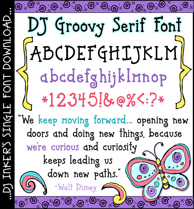 This bold serif font by DJ Inkers is totally Groovy