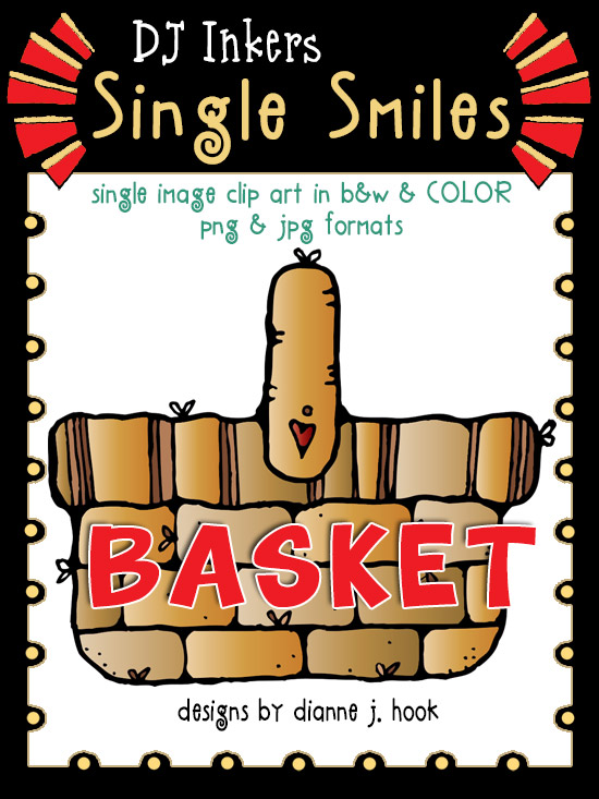 Basket - Single Smiles Clip Art Image