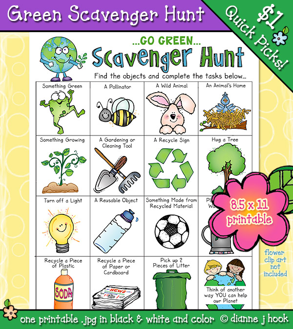 Go Green Scavenger Hunt Activity Download