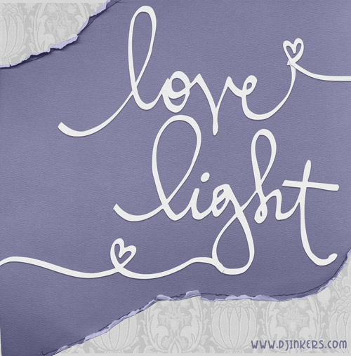 Love and Light brush words clip art by DJ Inkers