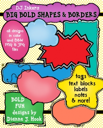 Big Bold Shapes and Borders Clip Art Download