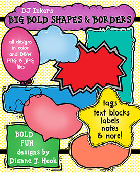 Big Bold Shapes and Borders Clip Art Download