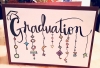 Graduation card made with brush lettering and zen-dangles by DJ Inkers