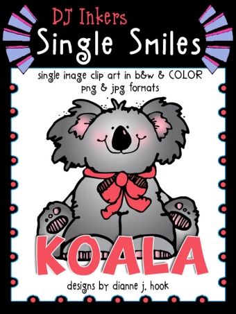 Koala - Single Smiles Clip Art Image