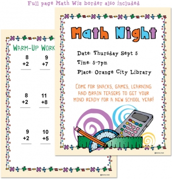 Fun clip art border for math class by DJ Inkers