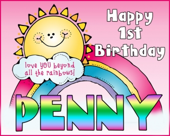 Birthday rainbow and sunshine card by DJ Inkers