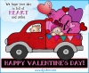 Valentine little red truck clip art by DJ Inkers