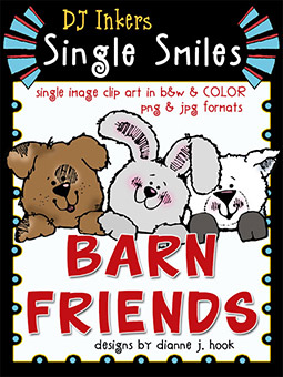 Barn Friends - Single Smiles Clip Art Image