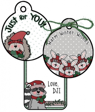 DJ Winter Woodland Critters Clip Art Download