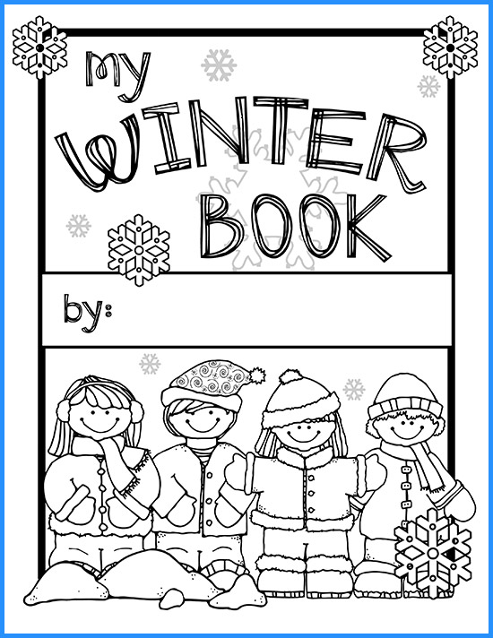 Winter workbook for kids with clip art and fonts by DJ Inkers