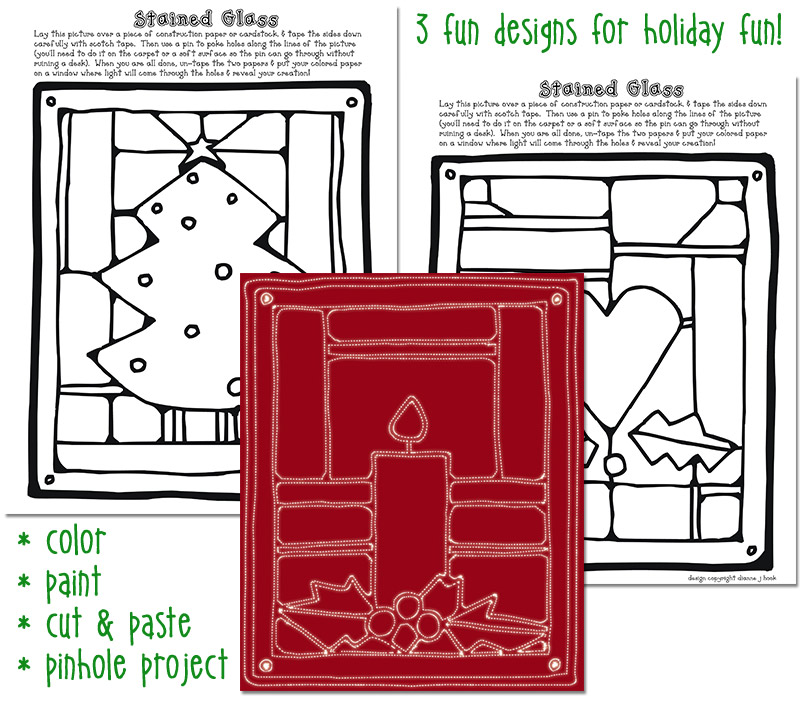 Holiday Stained Glass Activity Download