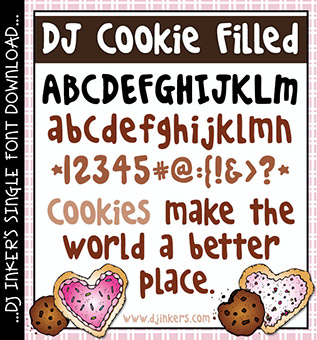 DJ Cookie Filled Font - Bold, Sweet Lettering by DJ Inkers
