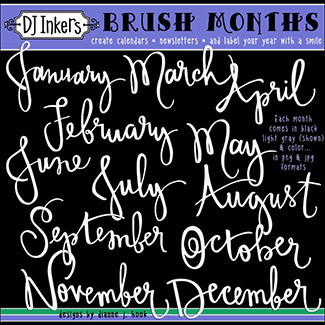 Brush Months Clip Art Download