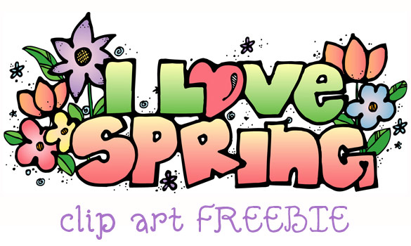 I Love Spring Clip Art FREEBIE