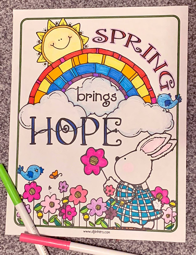 Spring Coloring Pages Printable Download