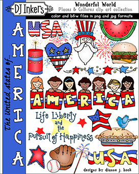 USA Clip Art - Wonderful World Download