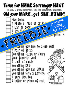 Home Scavenger Hunt Printable Freebie