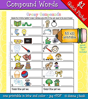 Crazy Compound Words Printable Download