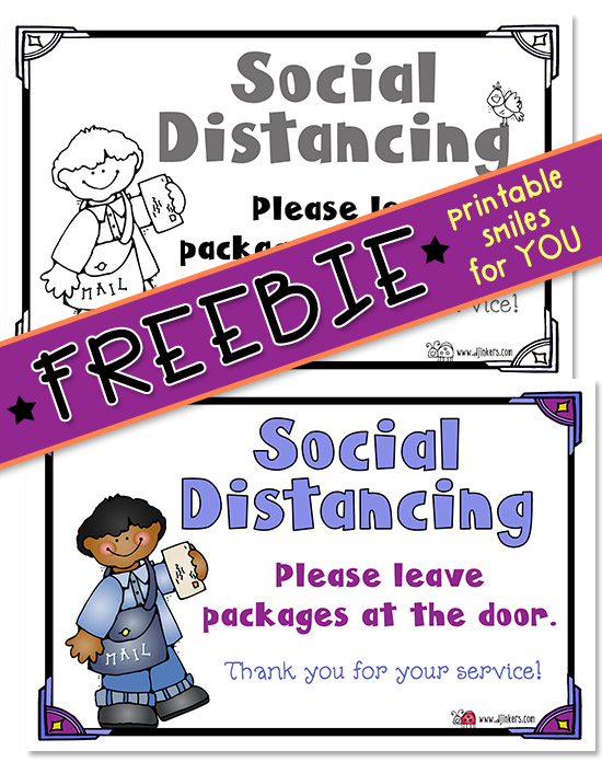 Social Distancing Sign - Printable Freebie