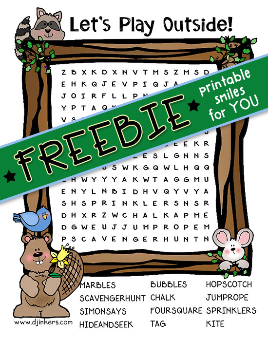 Woodland Word Search Printable Freebie