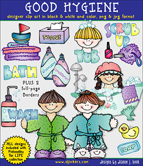 Good Hygiene Clip Art for Being Clean