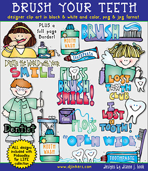 Brush Your Teeth - Dental Health Clip Art Download