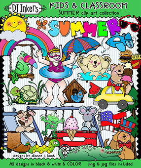 Summer Clip Art for Kids and Classroom Download