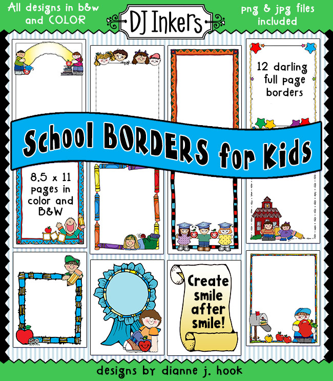 Kids and Classroom Clip Art Collection - 13 Download Bundle
