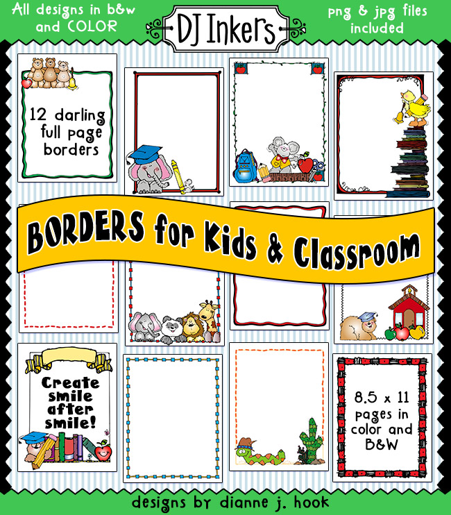 Kids and Classroom Clip Art Collection - 13 Download Bundle