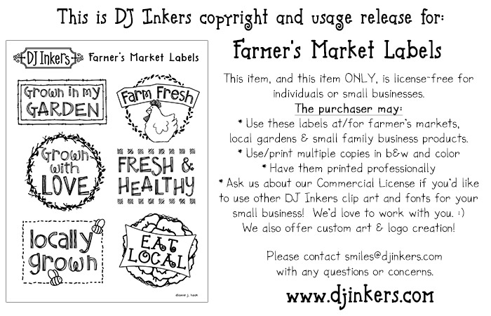 Farmers Market Printable Labels Collection
